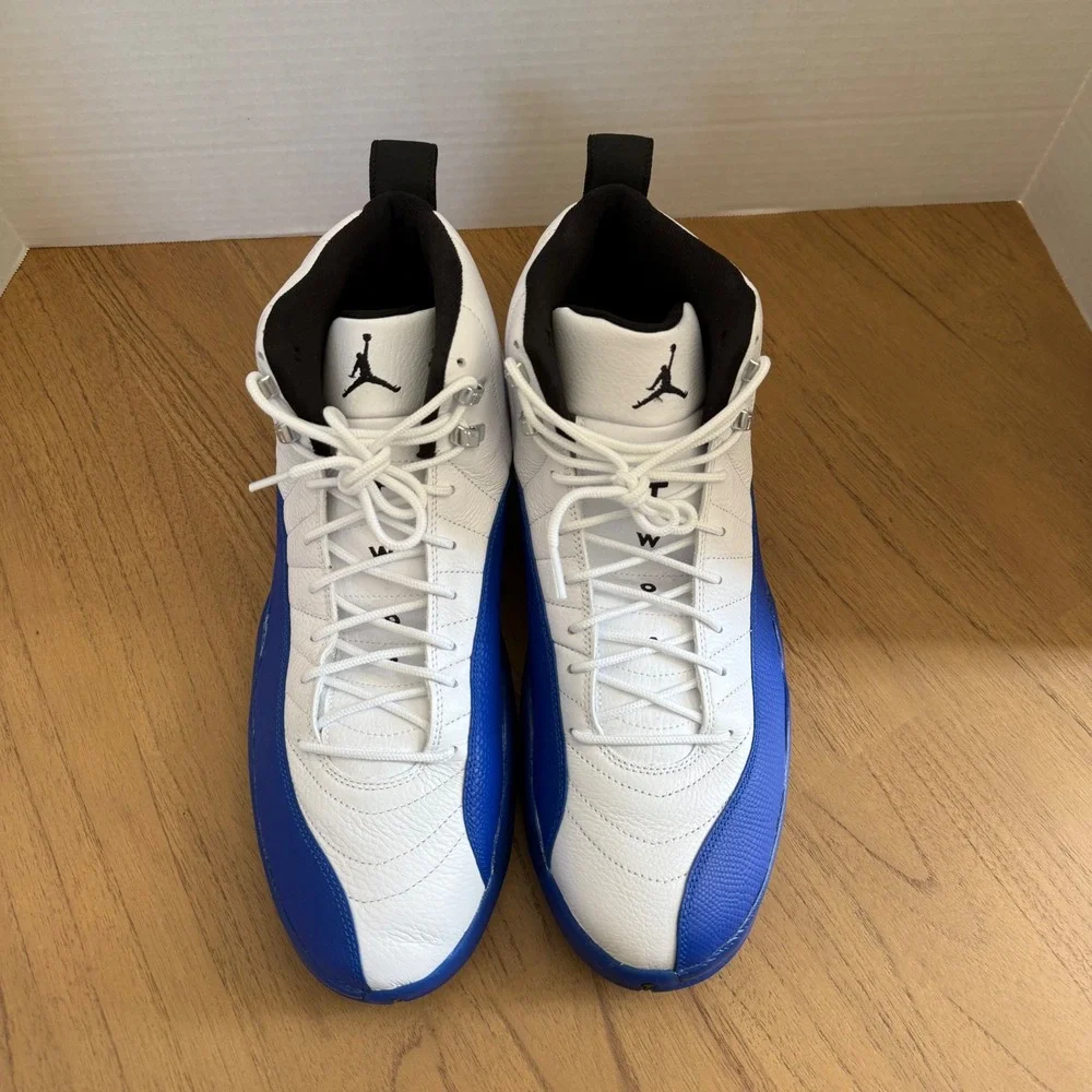 Nike Air Jordan 12 Retro Blueberry CT8013-140 Men's Size 15 White Game Royal